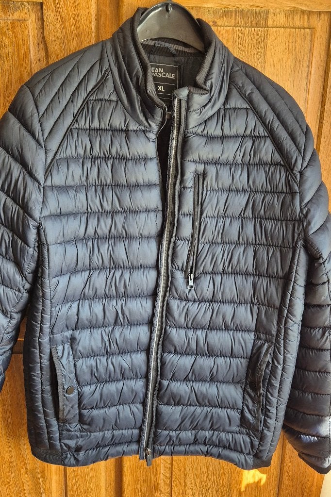 Mooie blauwe tussenjas - Jean Pascale XL, Ophalen, Blauw, Maat 56/58 (XL), Zo goed als nieuw