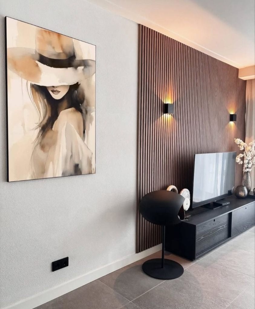 Elegant mystery woman wisseldoek voor ArtFrame 80x120 cm, Nieuw, Ophalen of Verzenden, Schilderij, 75 tot 100 cm