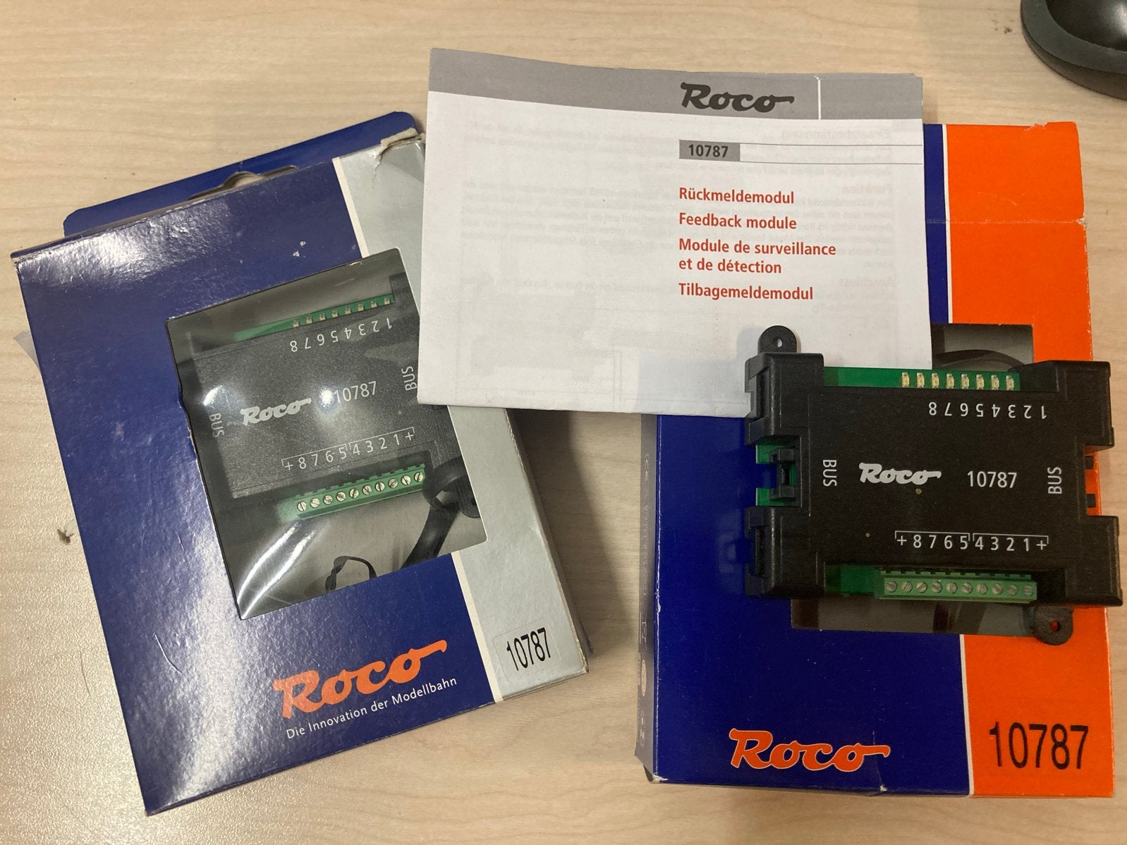 Roco 10787 Terugmeldmodule - in doos, Transformator of Voeding, Gelijkstroom, Ophalen of Verzenden, Zo goed als nieuw