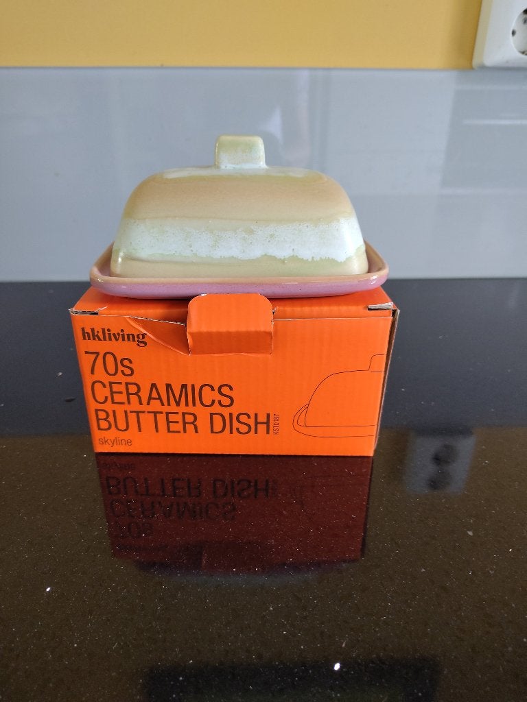 HKLiving 70s ceramics butter dish skyline, Ophalen, Overige merken, Keramiek, Overige typen
