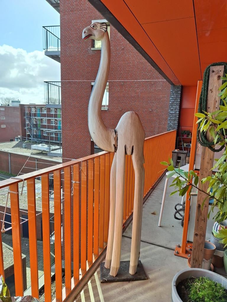 Uniek houten kameel beeld - Handgemaakt, Antiek en Kunst, Kunst | Beelden en Houtsnijwerken, Ophalen
