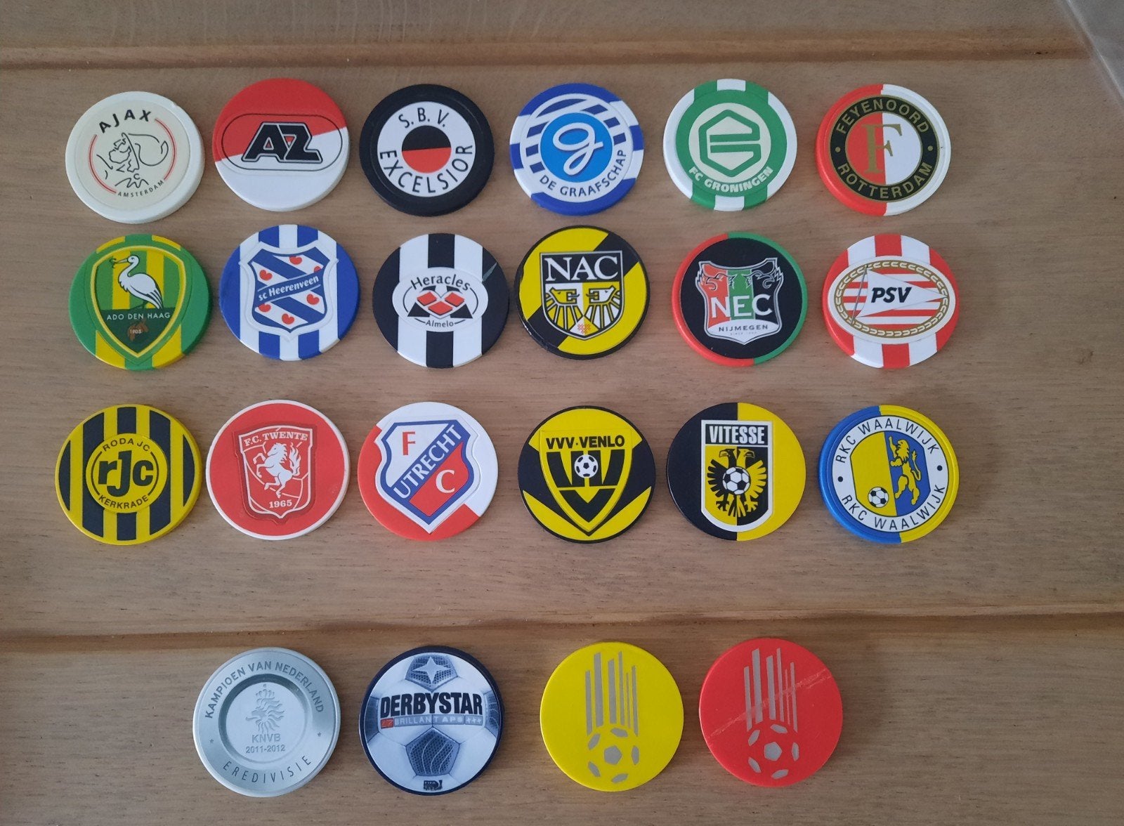 Eredivisie clubmunten, Ophalen