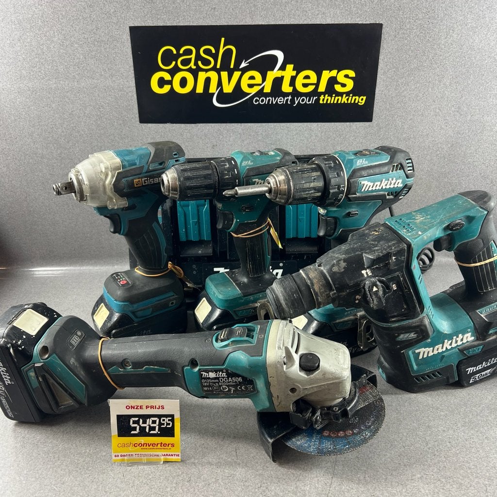 Makita 5 Delige gereedschapset | 411475, Ophalen of Verzenden, Gebruikt, Accuboormachine, Makita