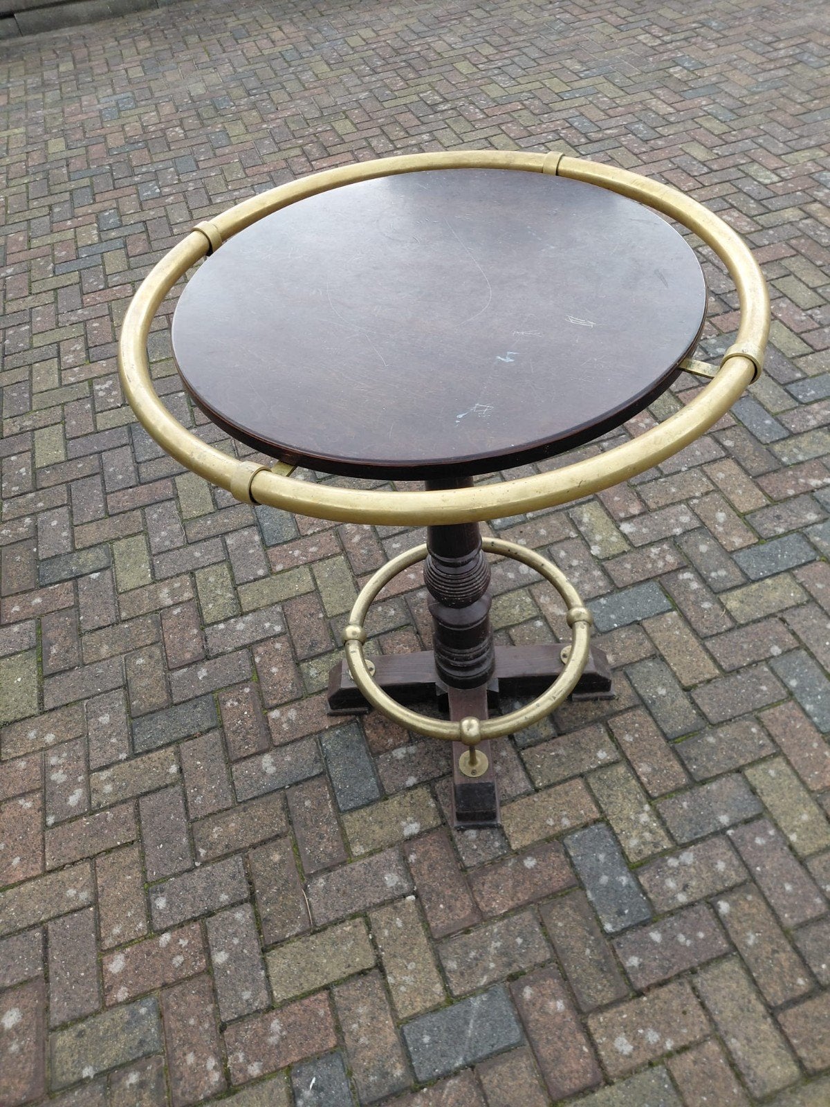 Antieke ronde statafel / mancave, Ophalen, Gebruikt