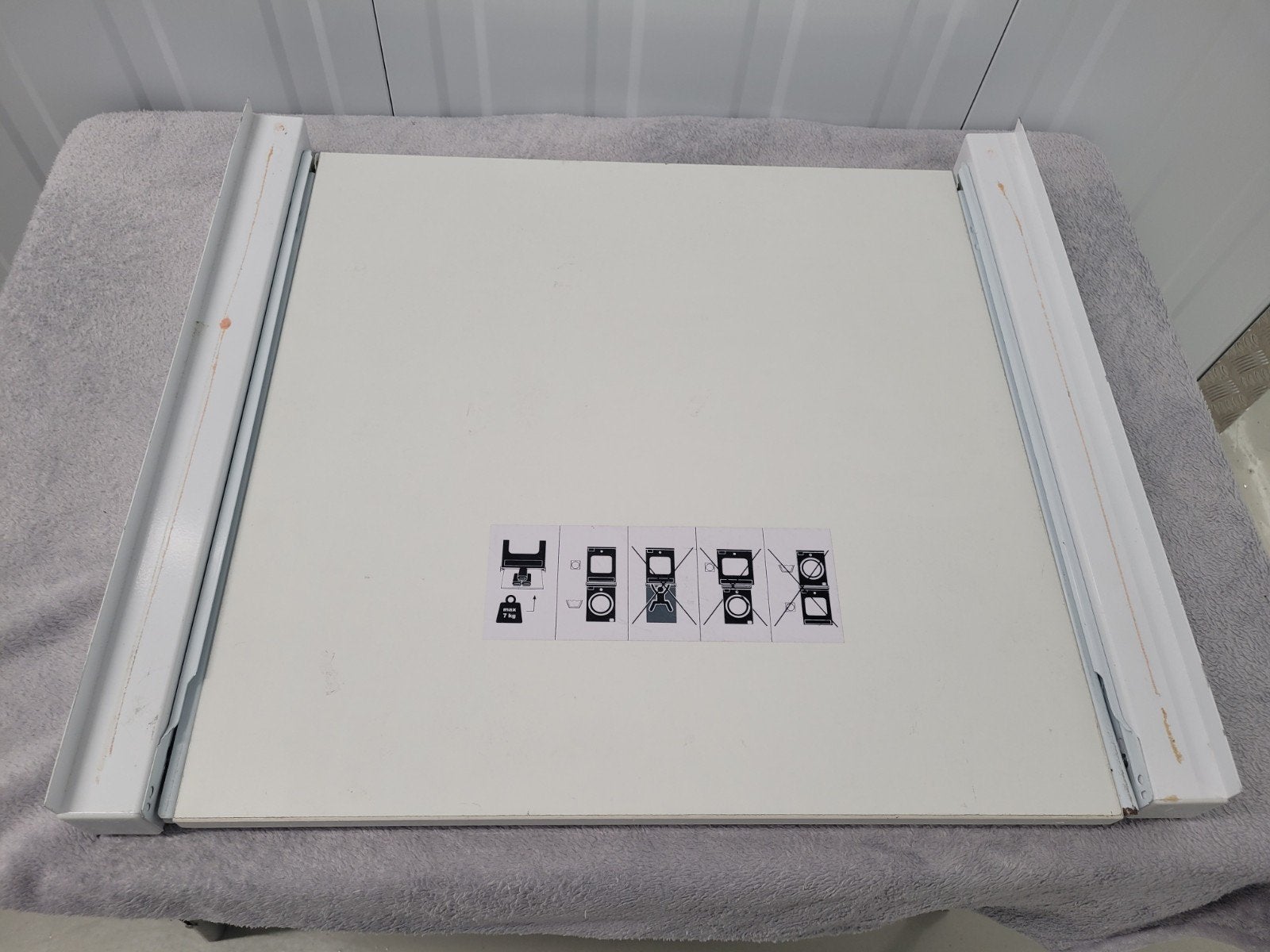 Uitschuifbare plank voor wasmachine / droger, Witgoed en Apparatuur, Onderdelen en Toebehoren, Ophalen of Verzenden, Gebruikt