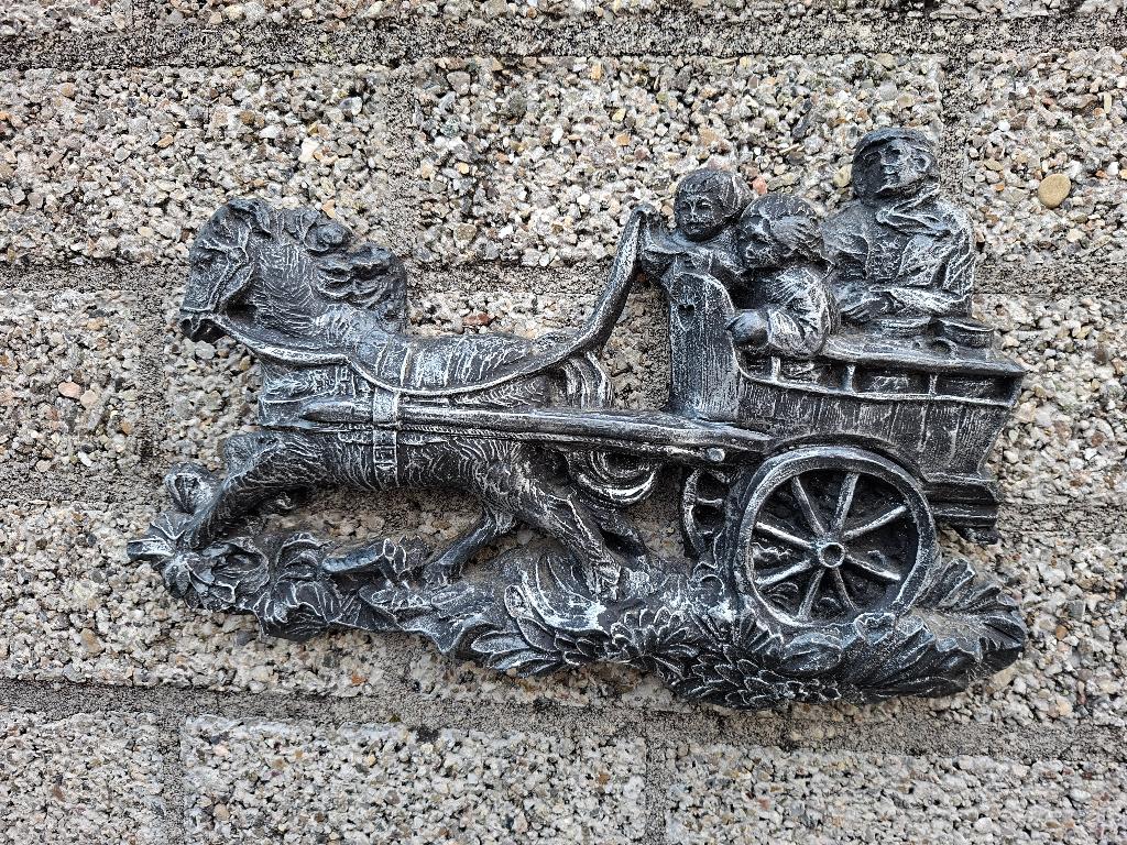 paard en wagen muurhanger, Ophalen of Verzenden