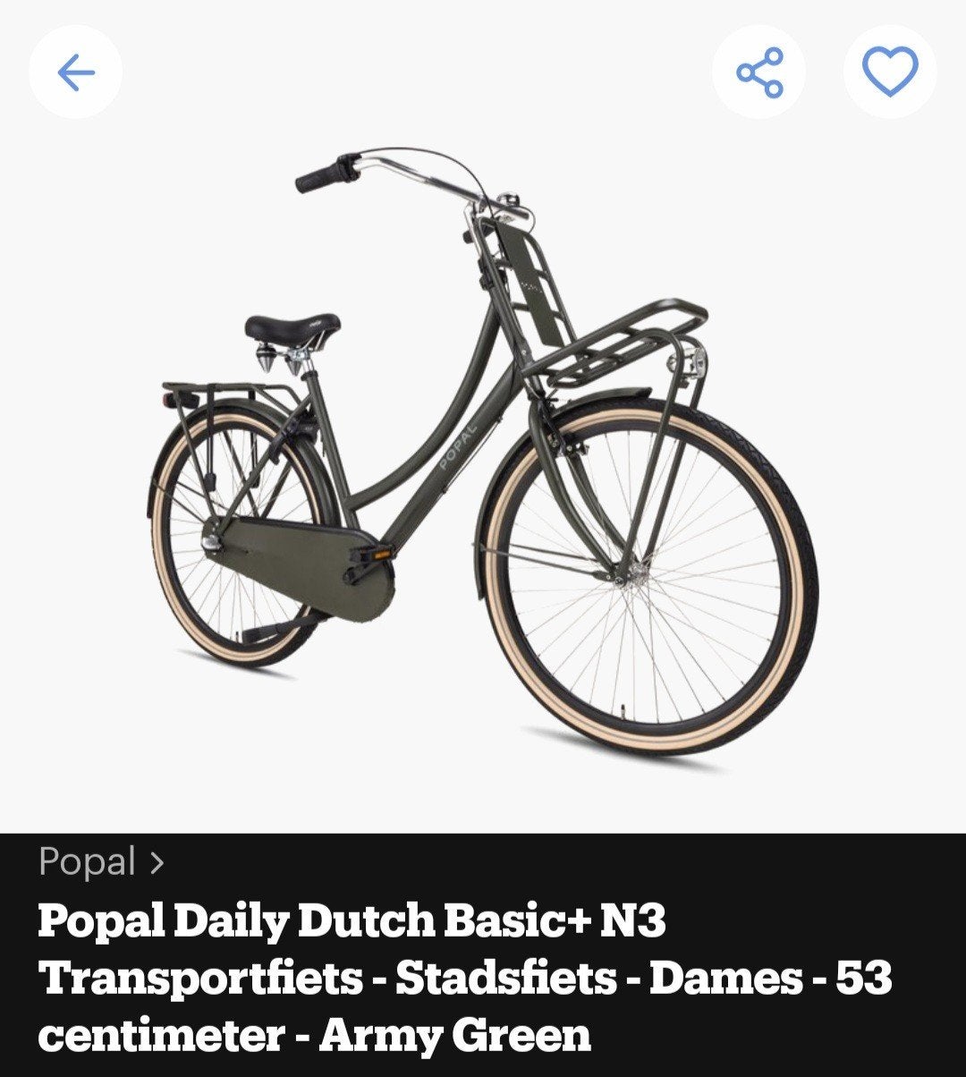 2 Popalfietsen 1 keer op gereden, Overige merken, 53 tot 56 cm, Velgrem, Versnellingen