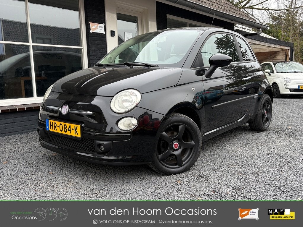 Fiat 500 1.2 Sport BLACK EDITION | CLIMA | HALFLEDER | NAP |, Auto's, Voorwielaandrijving, Gebruikt, 1242 cc, 4 cilinders