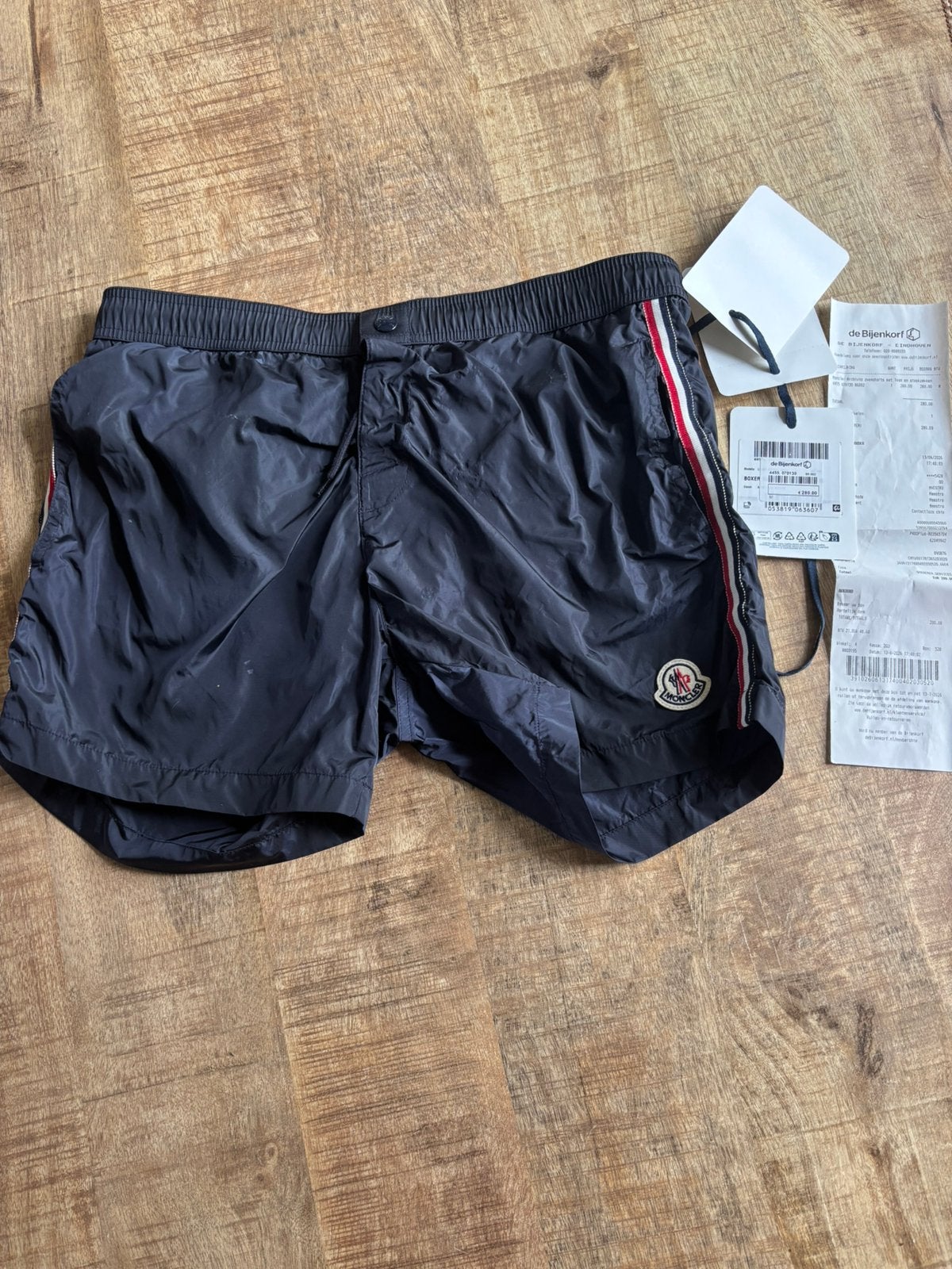Moncler Zwembroek Met Bon, Kleding | Heren, Ophalen of Verzenden, Maat 48/50 (M), Blauw, Zwemshort