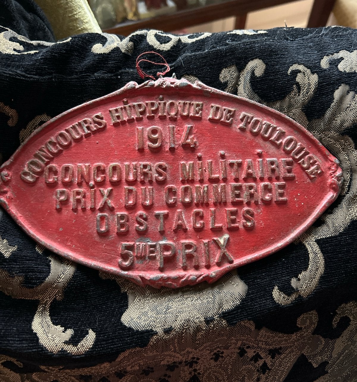 Antiek Frans Plaquette Concours Hippique prijs Toulouse 1914, Ophalen of Verzenden