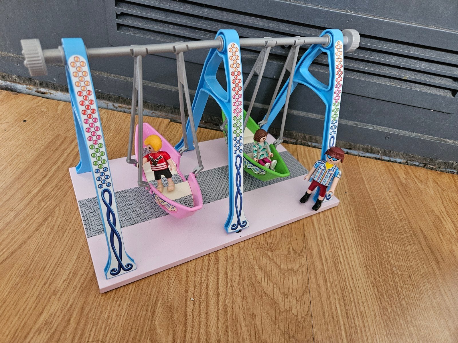 Playmobil kermis schommelboot met kinderen, Ophalen of Verzenden, Gebruikt, Complete set