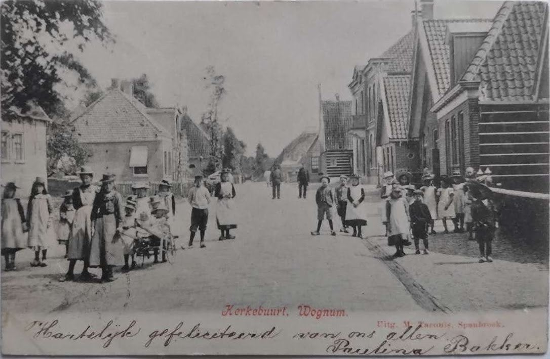 Kerkebuurt Wognum (Noord-Holland) – 1904 met stempels, Ophalen of Verzenden, Voor 1920, Noord-Holland