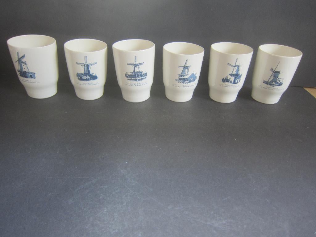servies Villeroy en & Boch molenaar (melk) bekers   6 x, Ophalen of Verzenden, Zo goed als nieuw, Overige stijlen, Kop(pen) en/of Schotel(s)