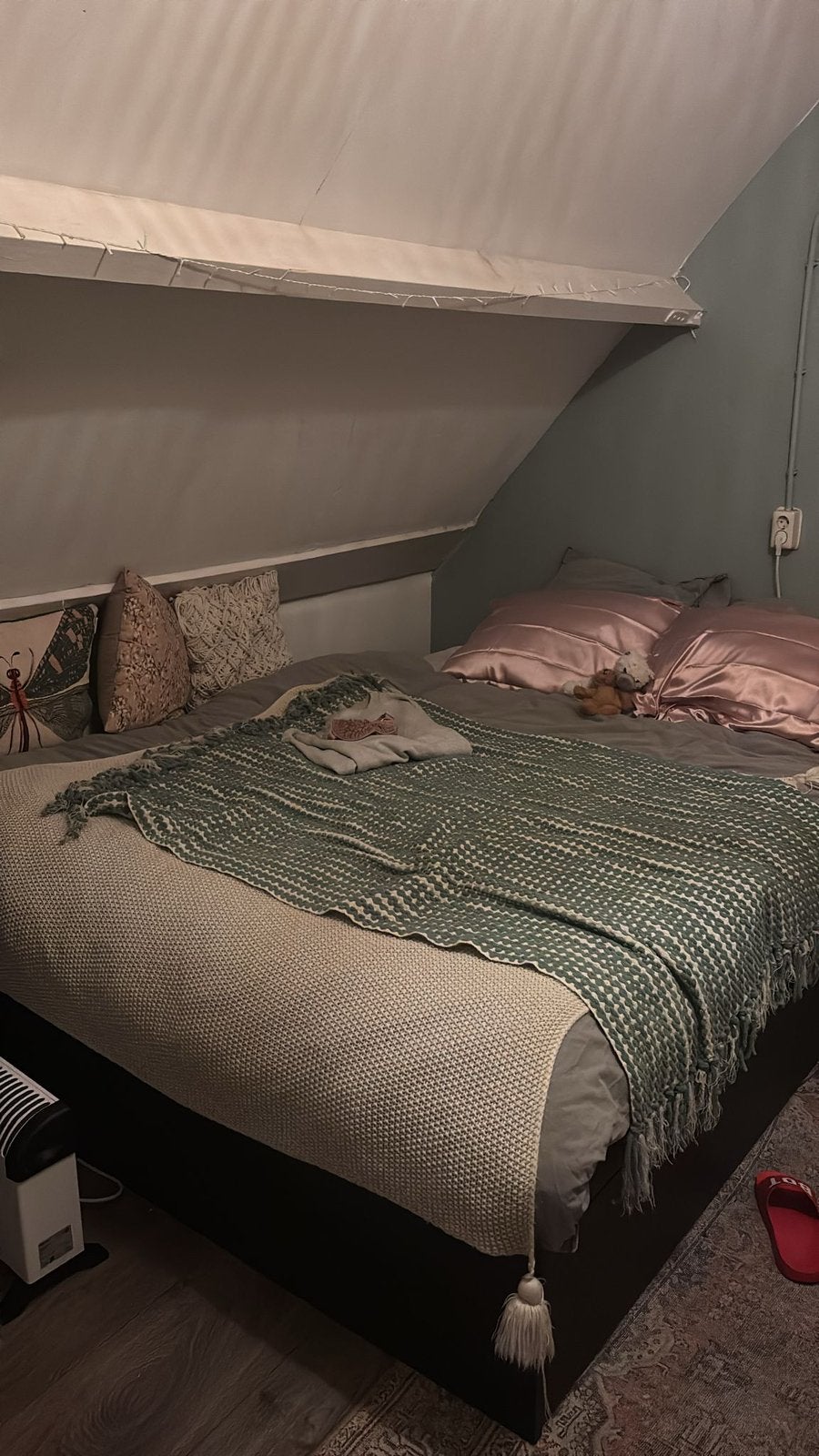 Zwart Ikea Brimnes bed (160x200) met matras en lades, Ophalen, Gebruikt, Zwart, Tweepersoons