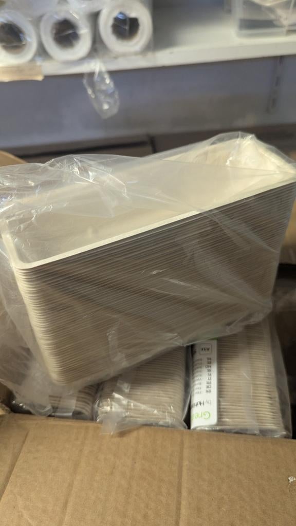 Duurzame snackbakjes A16 suikerriet – Huhtamaki – nieuw, Ophalen of Verzenden, Nieuw