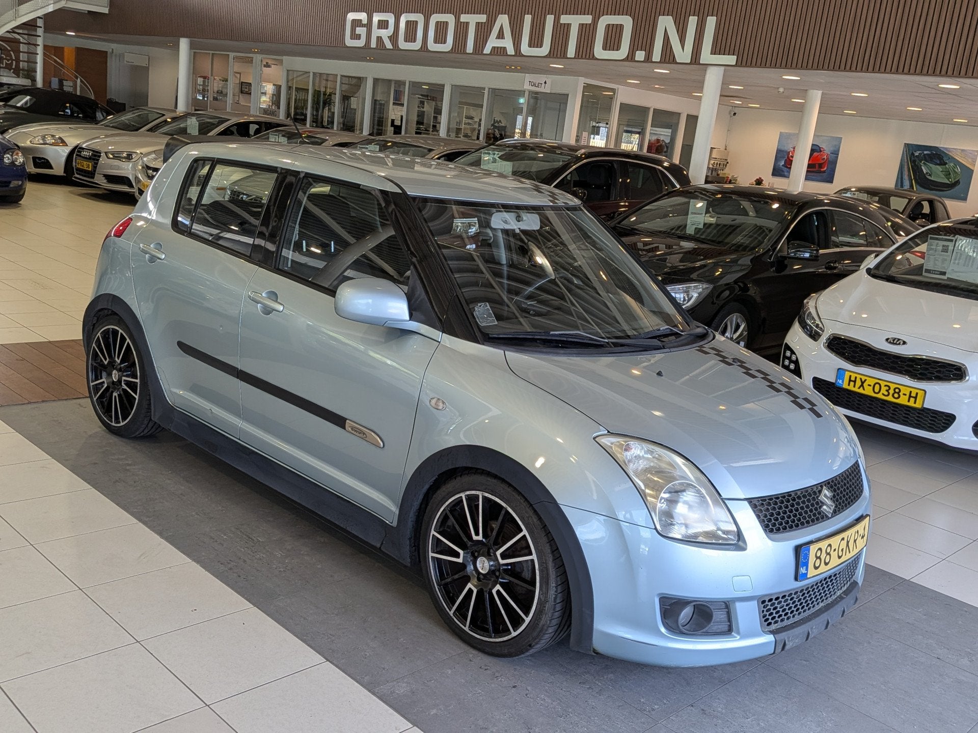 Suzuki Swift 1.3 Shogun Airco, Stuurbekrachtiging (bj 2008), Voorwielaandrijving, Stof, Zwart, Swift