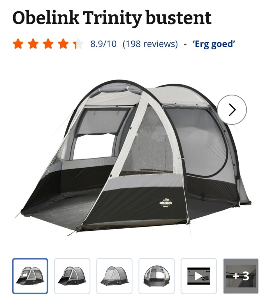 Obelink Trinity bustent grijs - zo goed als nieuw, Verzenden, Zo goed als nieuw