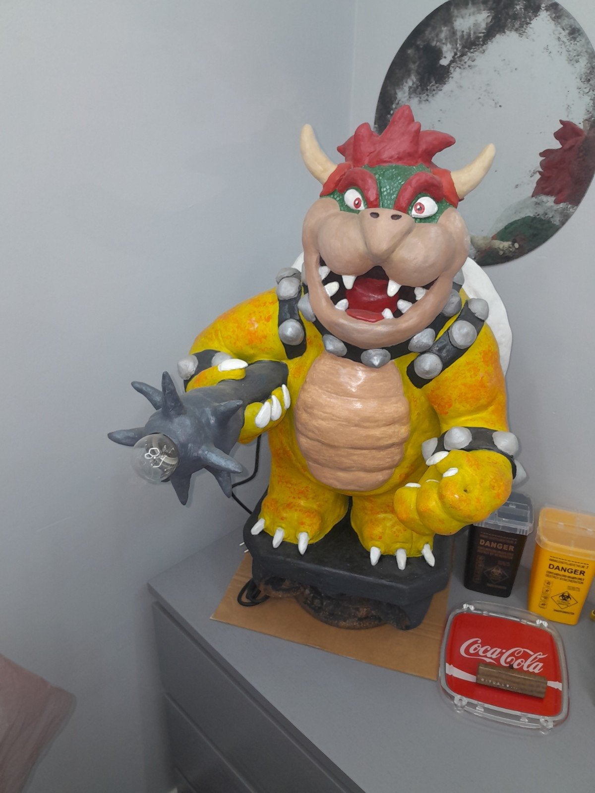 super mario bowser  lamp, 1 speler, Ophalen, Zo goed als nieuw, Vanaf 3 jaar