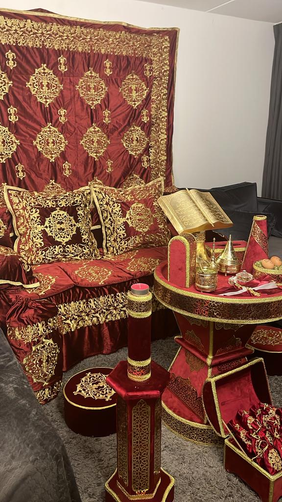 Marokkaanse henna set bordeaux met goud, Ophalen of Verzenden, Zo goed als nieuw