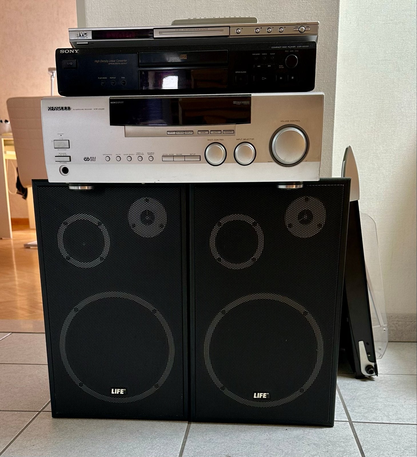 Complete Hifi Set: Kenwood, Sony, JVC met LIFE Speakers, Ophalen, Gebruikt, Cd-speler, Losse componenten