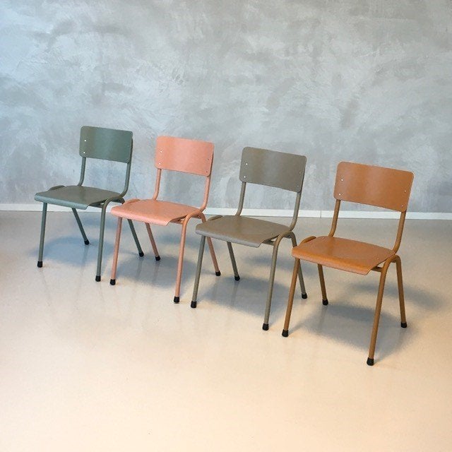 Retro eetkamerstoelen nieuw taupe oker roze stoelen prijs ps, Hout, Overige kleuren, ., Nieuw