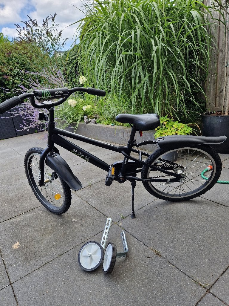 kinderfiets, Terugtraprem, Zijwieltjes, Alpina, Ophalen of Verzenden