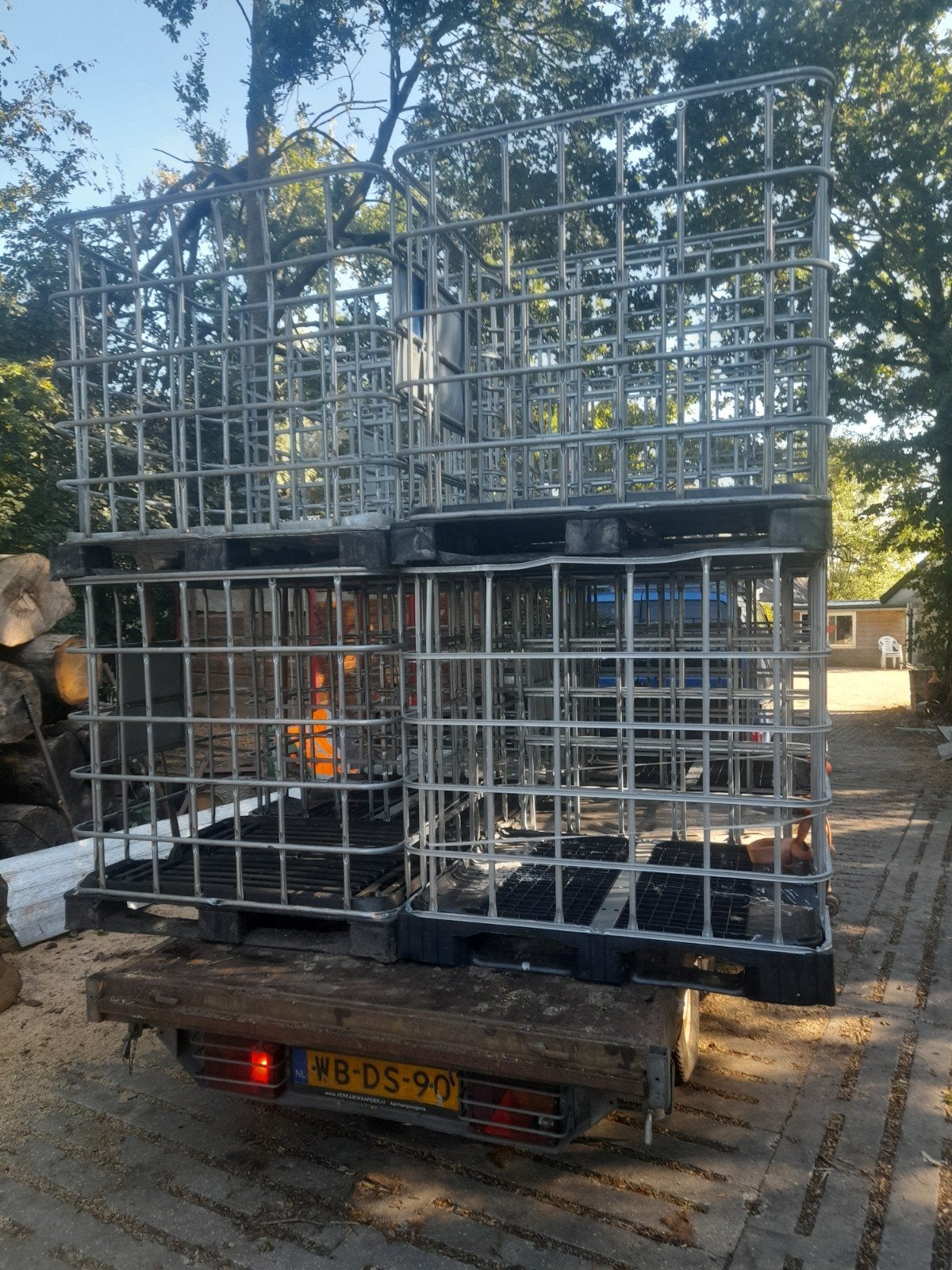ibc kratten, Minder dan 3 m³, Ophalen