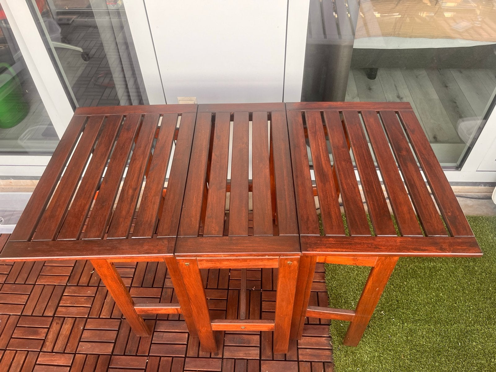 Ikea ÄPPLARÖ inklapbare tuintafel, Ophalen, Gebruikt, Rechthoekig, Hout