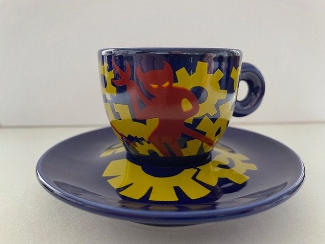 Set van 6 Illy Art Collection espresso kop en schotels, Nieuw, Ophalen of Verzenden, Kop(pen) en/of Schotel(s), Porselein