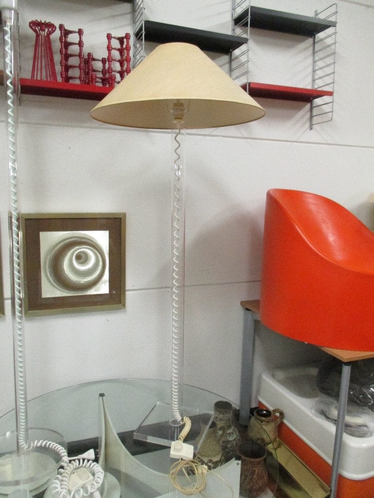 Harco Loor jaren 80 design plexi vloerlamp retro vintage, Kunststof, Gebruikt, ?, Harco Loor