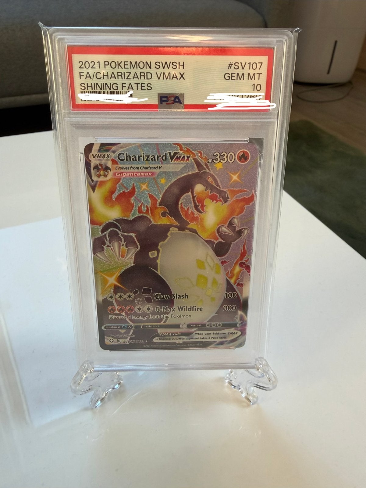 Charizard VMAX SV107 Shining Fates PSA 10 Pokémon Kaart, Hobby en Vrije tijd, Verzamelkaartspellen | Pokémon, Ophalen of Verzenden