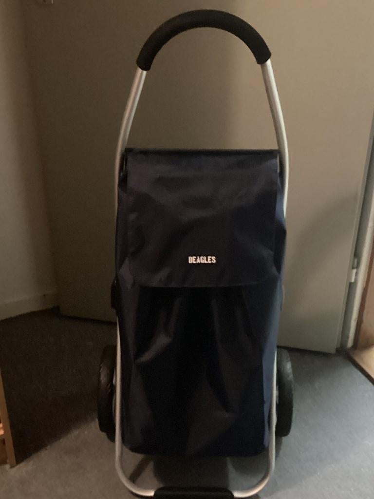 Boodschappenkar - Afneembare tas, 30 cm of meer, Blauw, Minder dan 35 cm, Zo goed als nieuw