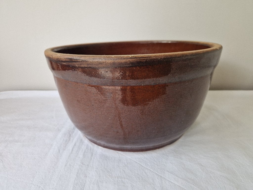 (H) Oud brocante gres schaal., Ophalen of Verzenden