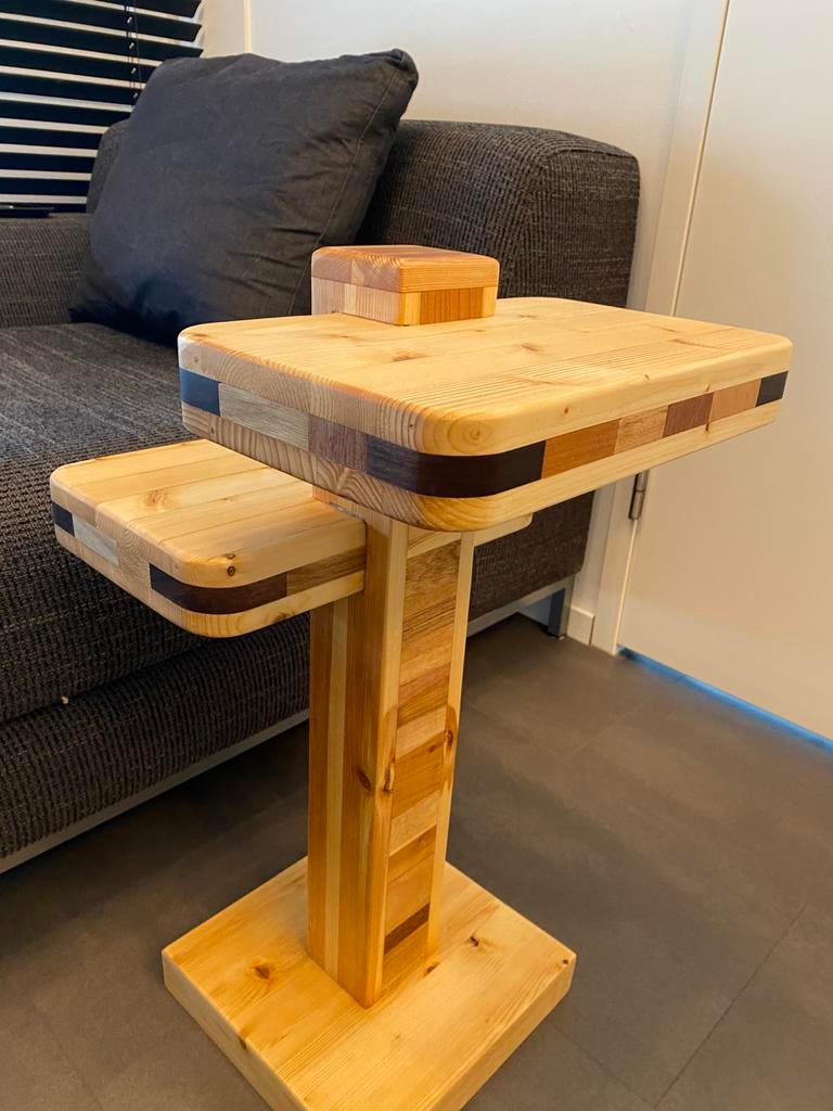 HoutenHart: bijzettafel, Huis en Inrichting, Ophalen, Zo goed als nieuw, Minder dan 55 cm, Minder dan 45 cm