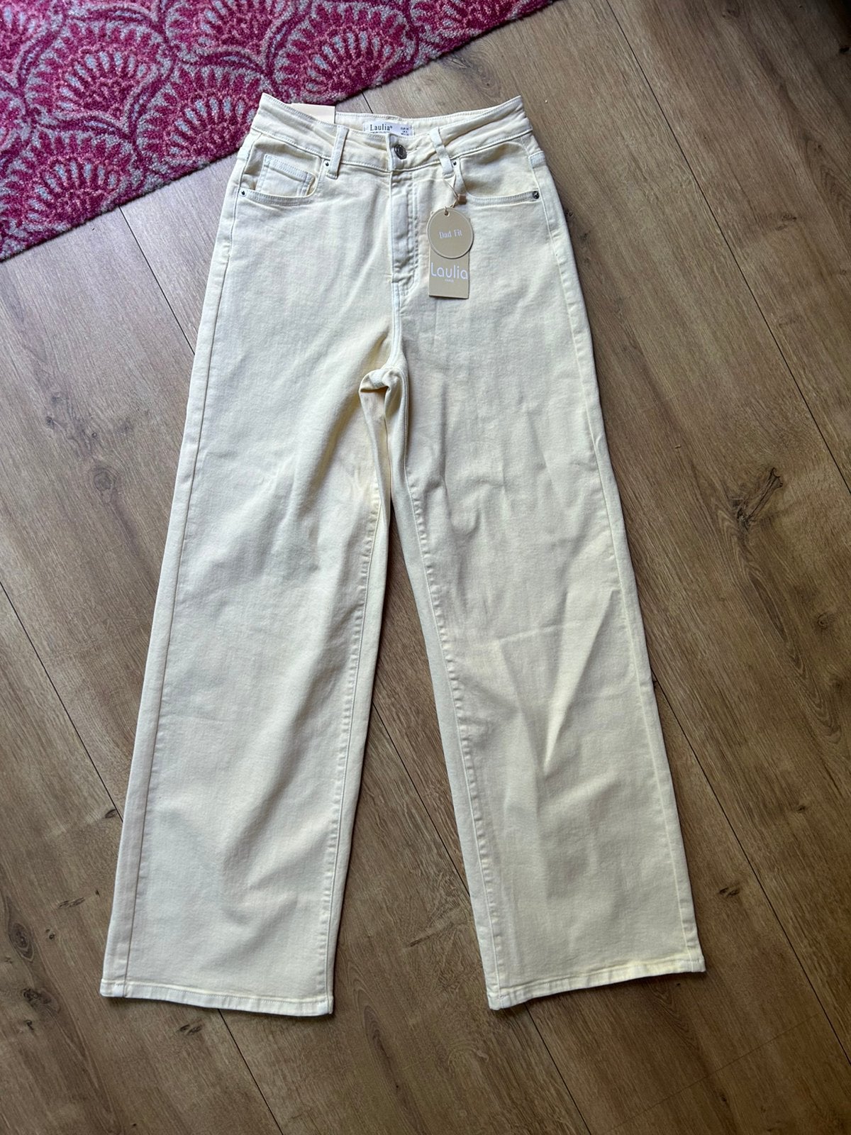 Laulia dad fit jeans - geel - nieuw!, Kleding | Dames, Broeken en Pantalons, Geel, Ophalen of Verzenden, Zo goed als nieuw, Maat 36 (S)