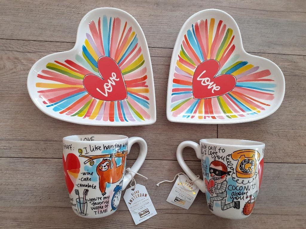 NIEUW Blond Amsterdam Valentijn Set, Ophalen of Verzenden, Nieuw, Aardewerk, Overige typen