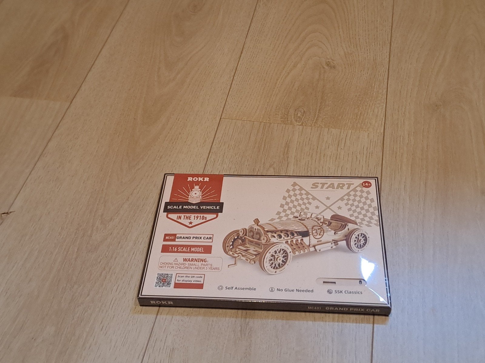 NIEUW ROKR Robotime Grand Prix Car MC401 - 3D Houten Puzzel, Overige merken, Auto, Groter dan 1:32, Nieuw