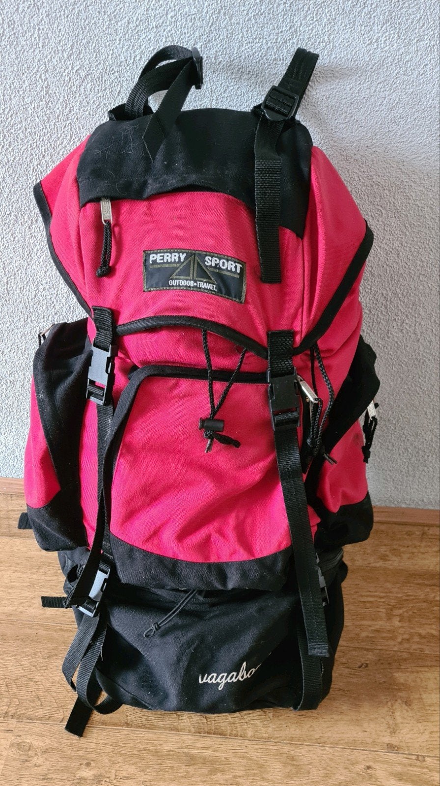Perry Sport Vagabond Trekking Rugzak Rood/Zwart, Ophalen of Verzenden, Overige merken, Trekking