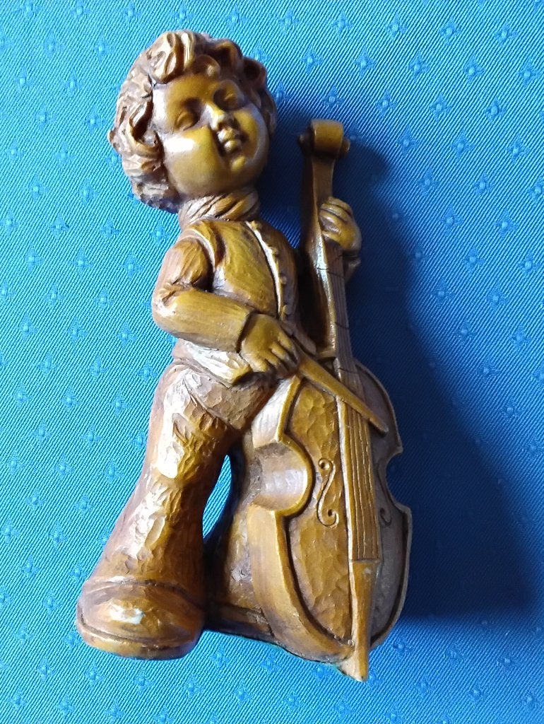 Stenen beeldje muzikant, Ophalen, Zo goed als nieuw, Dier
