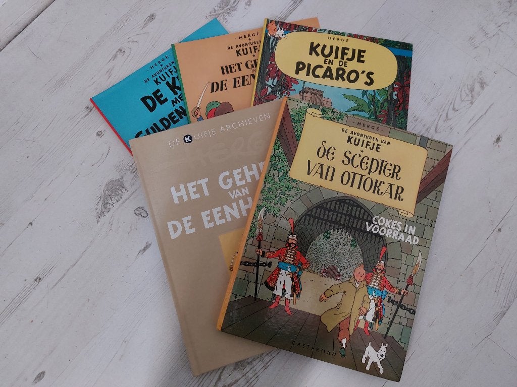 Kuifje 5 delen (SC/HC), Meerdere stripboeken, Ophalen of Verzenden, Gelezen