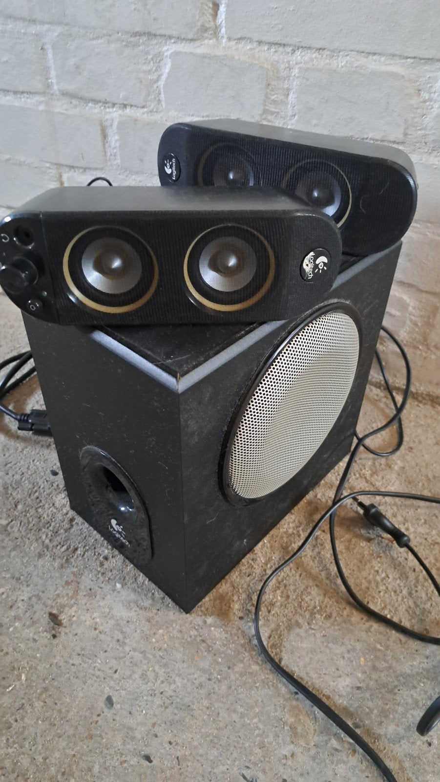 Luidsprekerset met Subwoofer, Computers en Software, Pc speakers, Ophalen of Verzenden, Gebruikt, Audiokanaal 2.1, Logitech