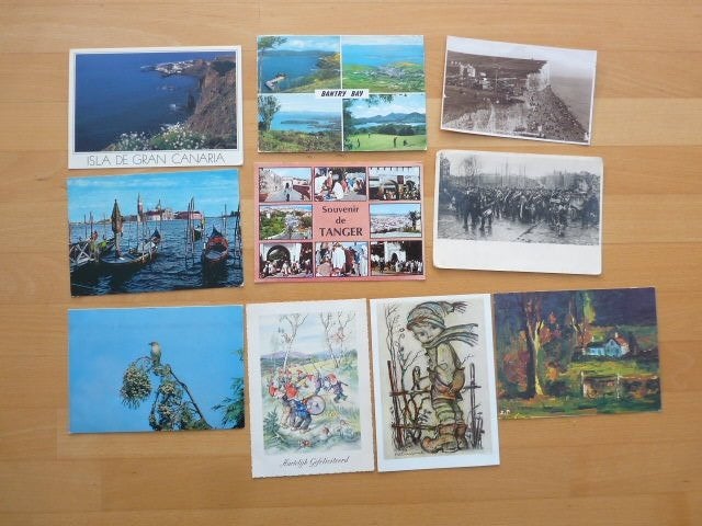 9 ansichten divers,, Verzamelen, Ophalen of Verzenden, 1940 tot 1960, Gelopen