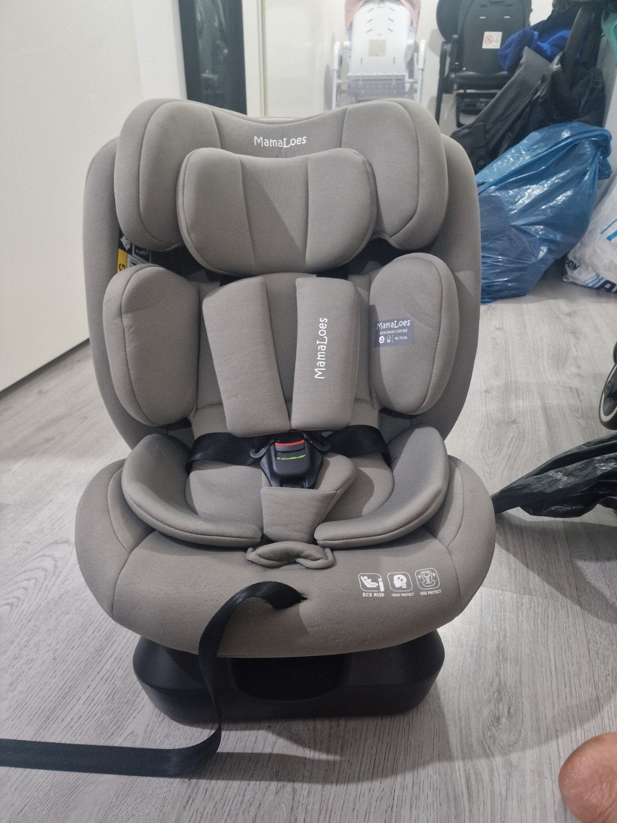 MamaLoes autostoel 0-18 kg met Isofix en slaapstand, Verstelbare rugleuning, 9 t/m 18 kg, Isofix, Ophalen