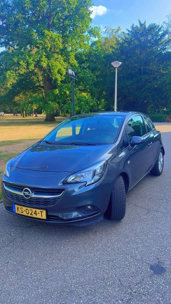 Opel Corsa 1.0T 66KW/90PK 3D 2016 Grijs, Voorwielaandrijving, USB, Origineel Nederlands, 1200 kg
