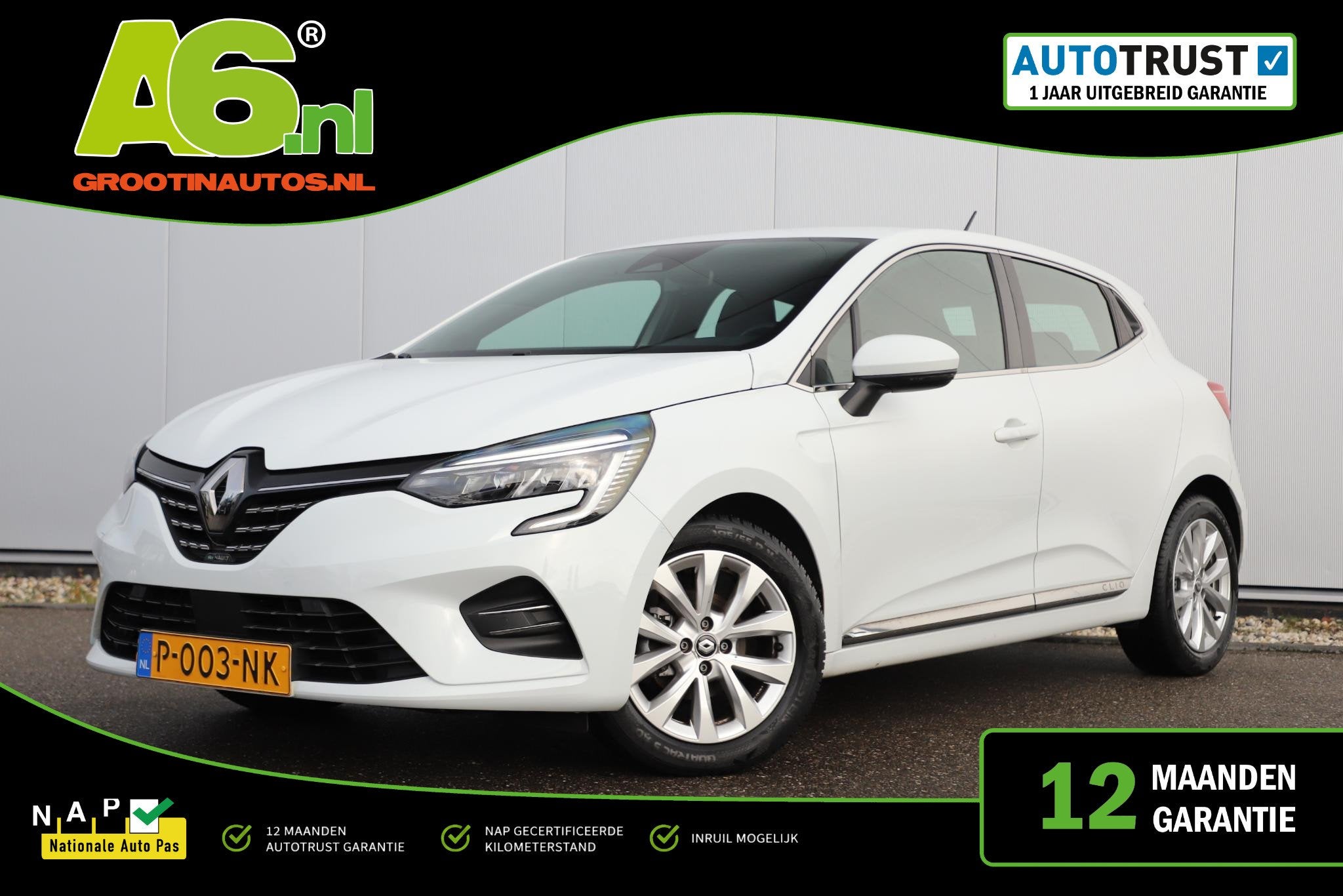 Renault Clio 1.0 TCe Intens Half Leder LED 16 inch LMV Keyle, Auto's, Renault, Voorwielaandrijving, Gebruikt, Euro 6, Met garantie (alle)