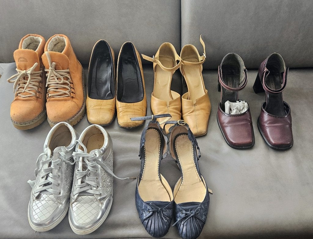 Zeven paar diverse damesschoenen in een koop !, Overige kleuren, Overige typen, Ophalen of Verzenden, Gedragen