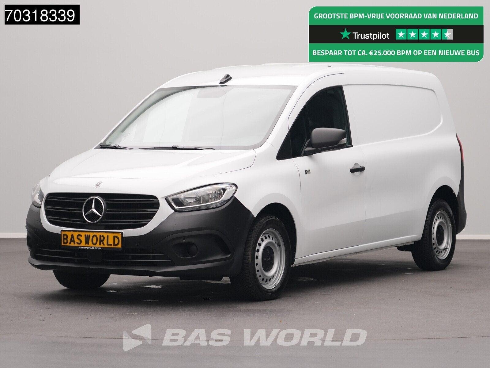 Mercedes Citan 112 CDI L2H1 LED Airco Camera Cruise Parkeers, Auto's, Bestelauto's, Stof, Gebruikt, Euro 6, 4 cilinders