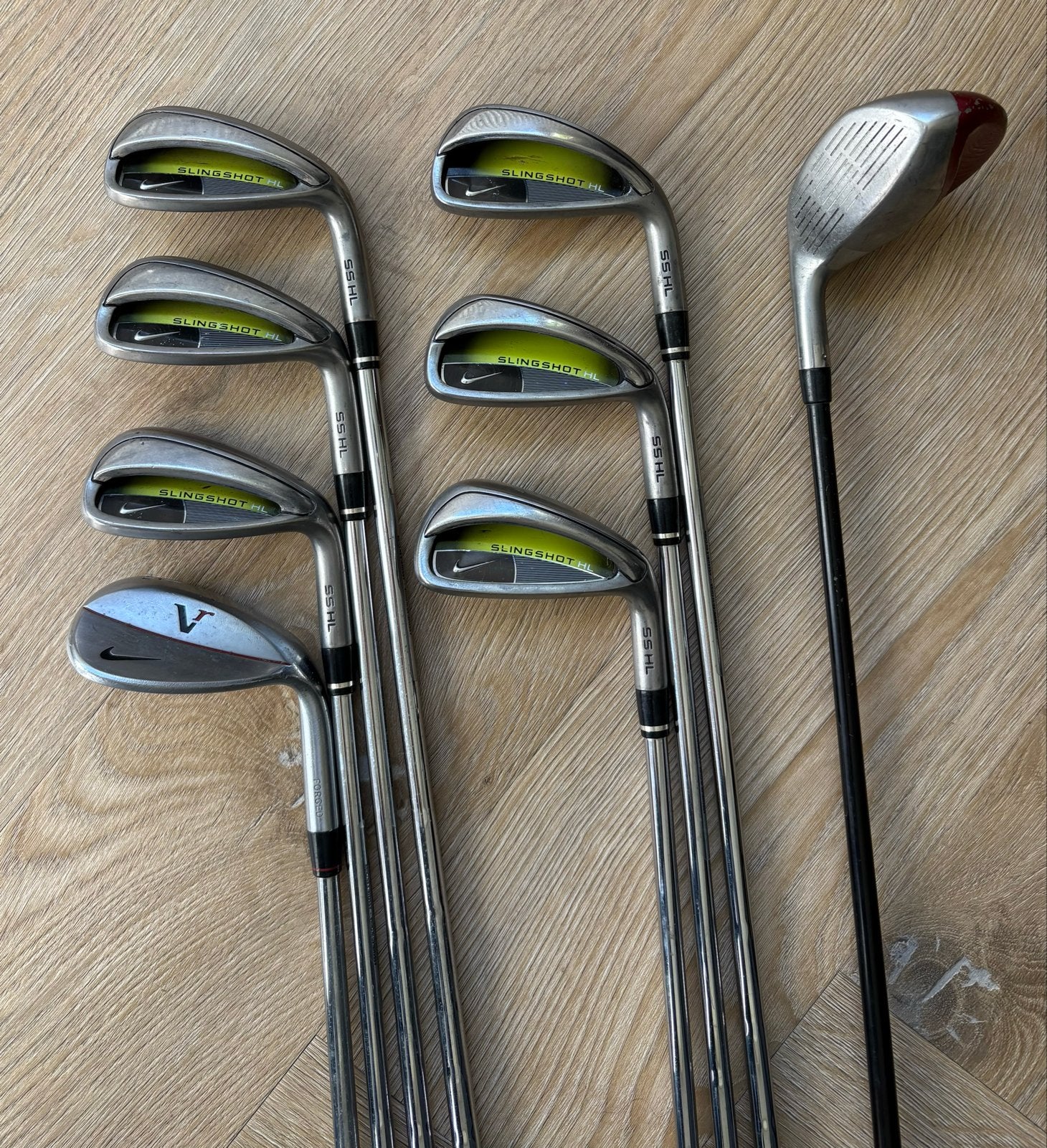 Nike Golfset: Slingshot ijzers (5-P), lob wedge, 22 hybrid, Ophalen of Verzenden, Gebruikt, Set, Overige merken