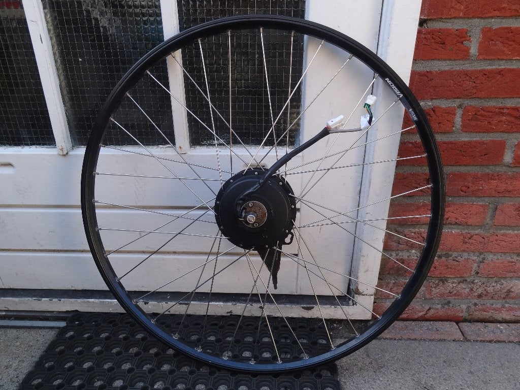 Elektrisch fietswiel voorwiel 28 inch met motor van Gazelle, Wiel, Gebruikt, Ophalen of Verzenden, Aluminium