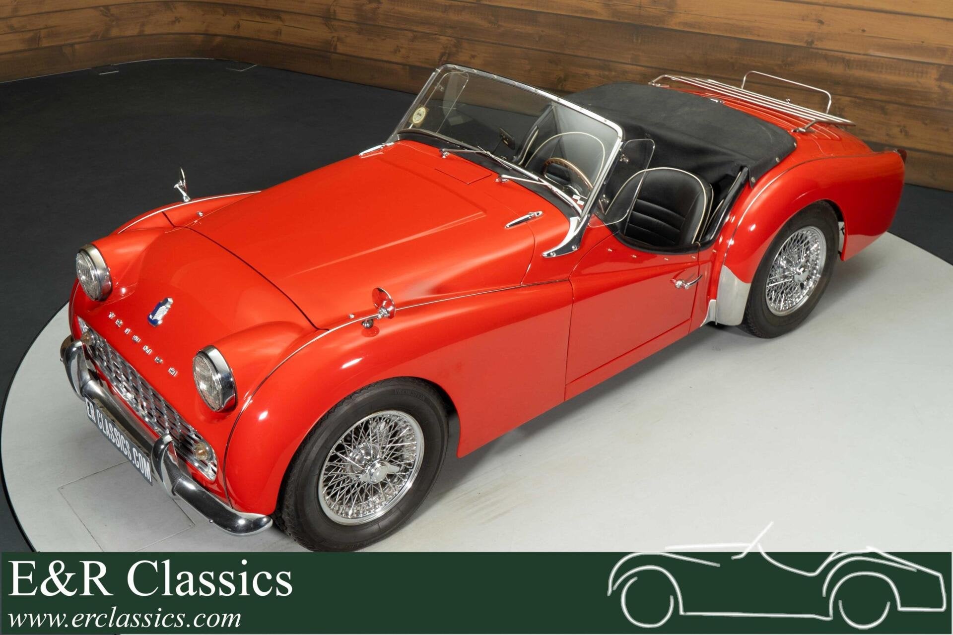 Triumph TR3 Cabriolet | 1960, Auto's, Achterwielaandrijving, Zwart, Cabriolet, Triumph